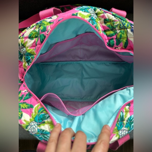 VERA BRADLEY Medium Traveler Bag Carry On Tote - Tropical Paradise Pink - Picture 9 of 10